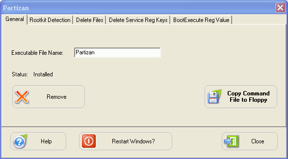 Uninstall Partizan