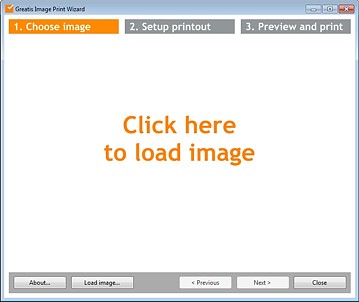 Image Print Wizard start screen