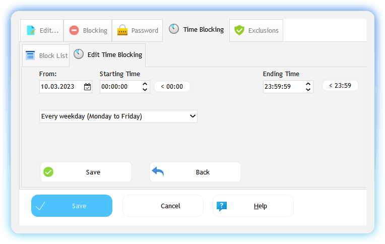 A1RunGuard Edit Block by Time