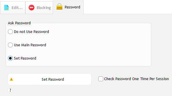 Process Password Options