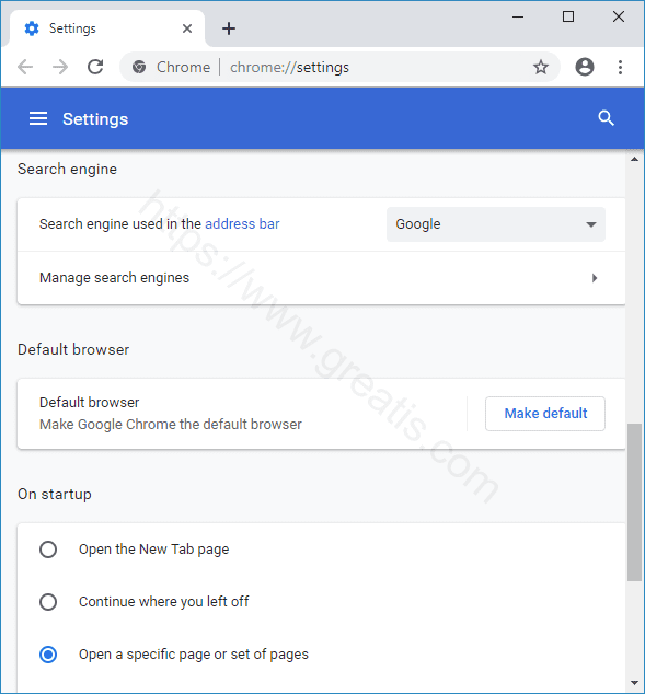 Set Chrome Search Engine and Homepage