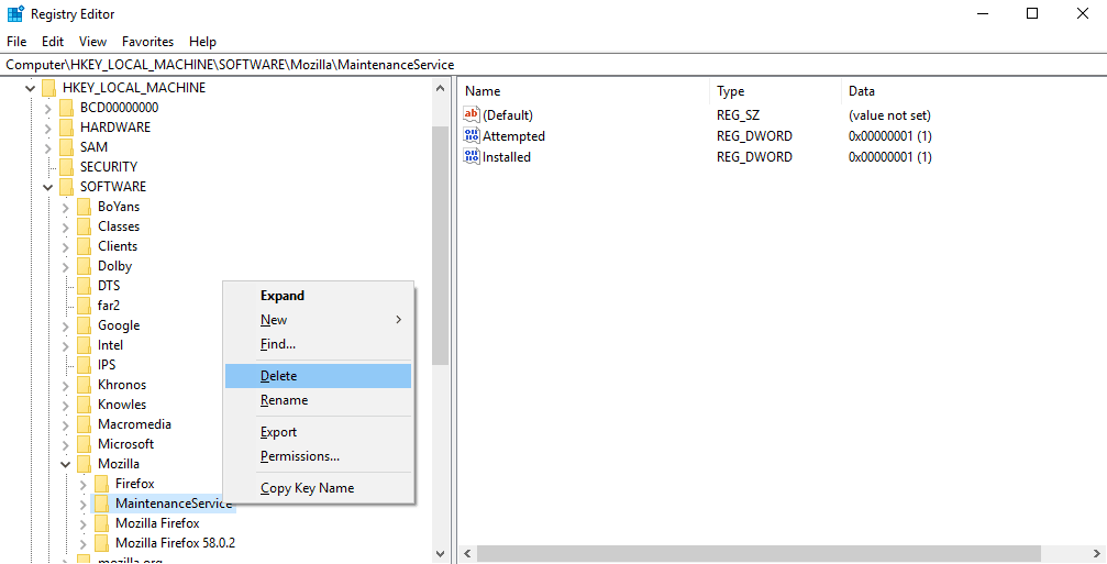 run registry editor to find