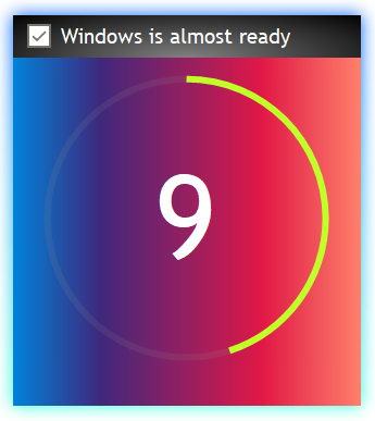 Windows startup countdown
