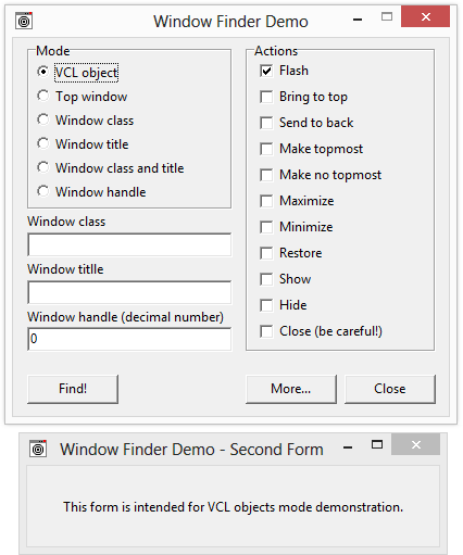 Window Finder component demo