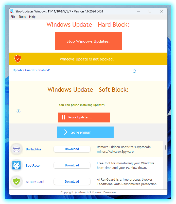 Stop Windows Updates