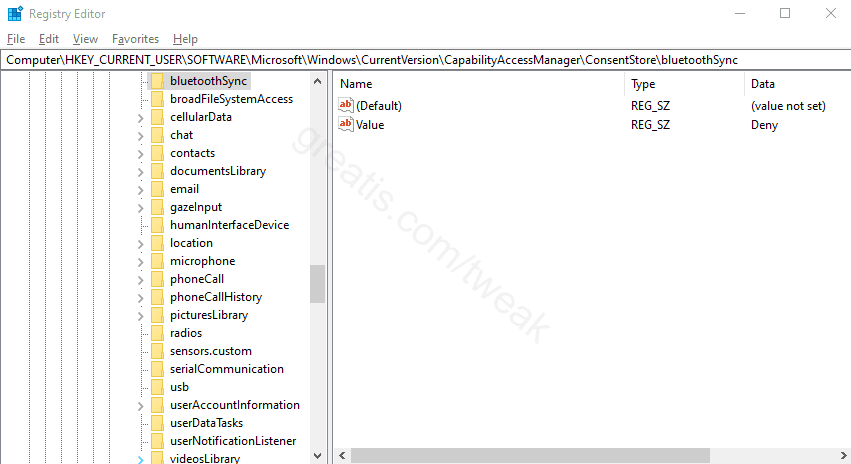 Registry key for Disable App Access to Other Devices
