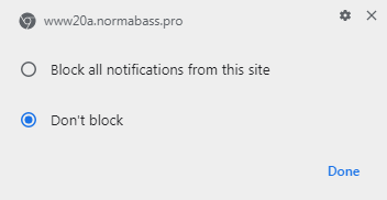 Block all notifications from this site