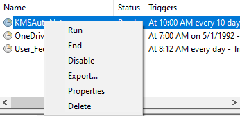 Disable or Delete Scheduled Task