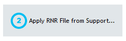 Apply RNR file from Support button