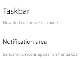 select icons on taskbar
