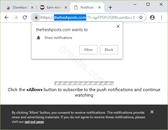 Remove THEFRESHPOSTS.COM pop-up ads