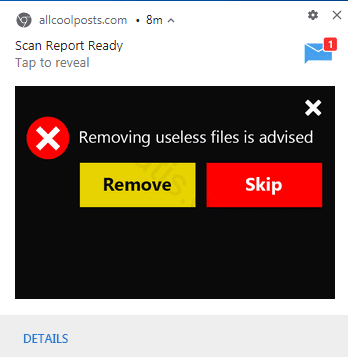 Remove ALLCOOLPOSTS.COM pop-up ads