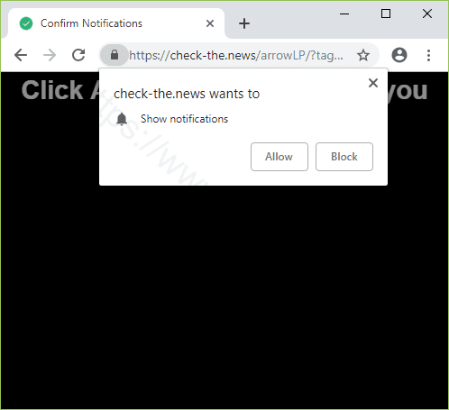 Remove CHECK-THE.NEWS pop-up ads