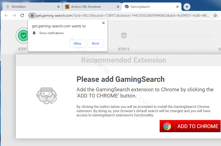 Remove GAMING-SEARCH.COM pop-up ads