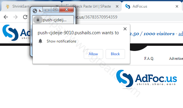 Remove PUSHAILS.COM pop-up ads
