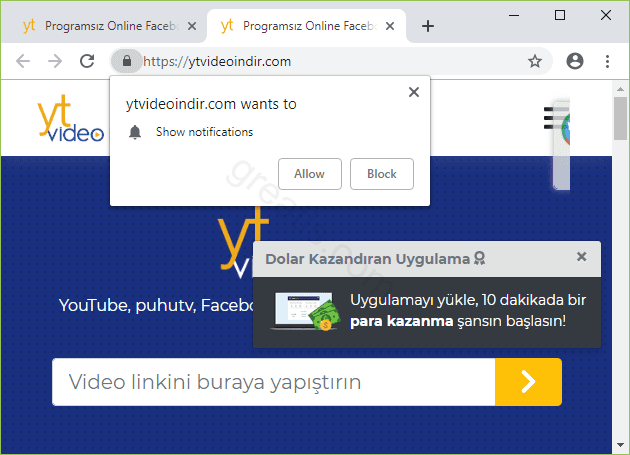 Remove YTVIDEOINDIR.COM pop-up ads