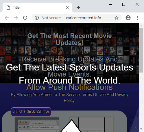 Remove CARICERECORATED.INFO pop-up ads