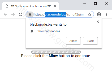 Remove BLACKMODE.BIZ pop-up ads