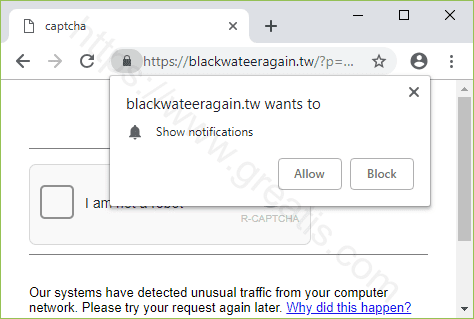 Remove BLACKWATEERAGAIN.TW pop-up ads