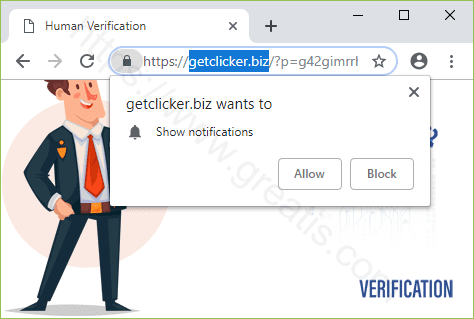 Remove GETCLICKER.BIZ pop-up ads