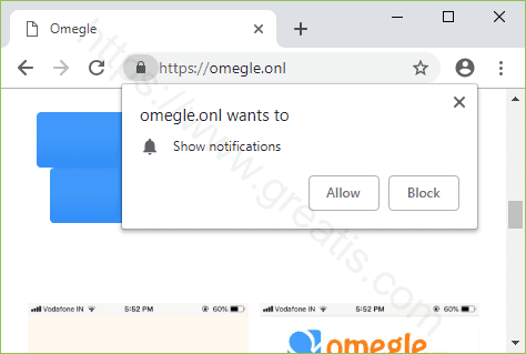 Remove OMEGLE.ONL pop-up ads