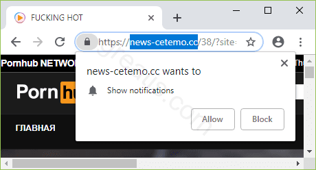 Remove NEWS-CETEMO.CC pop-up ads