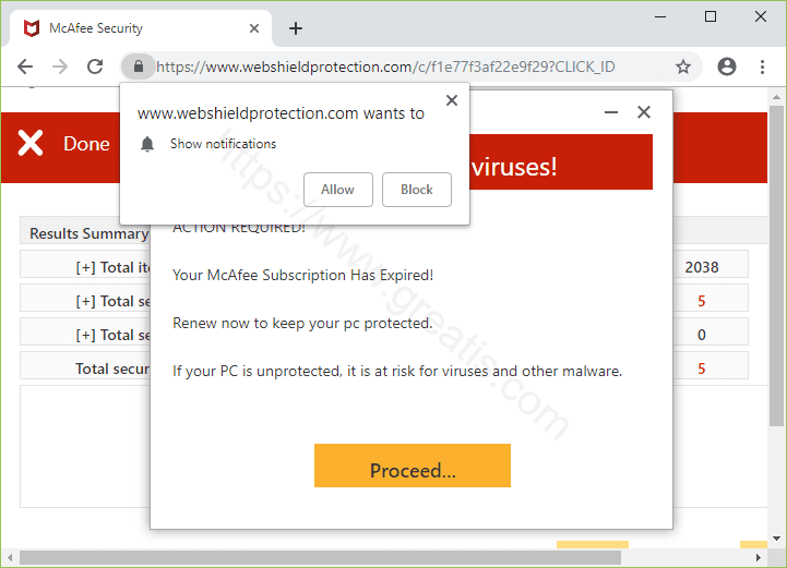 Remove WWW.WEBSHIELDPROTECTION.COM pop-up ads