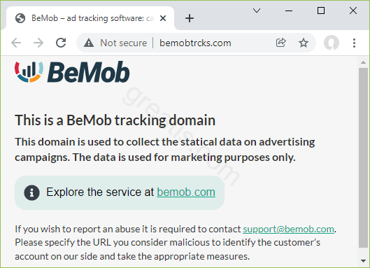 Remove BEMOBTRCKS.COM pop-up ads