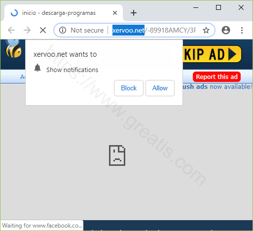 Remove XERVOO.NET pop-up ads