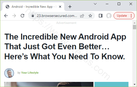 Remove BROWSERSECURED.COM pop-up ads
