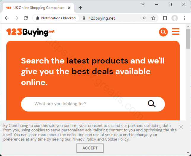 Remove 123BUYING.NET pop-up ads