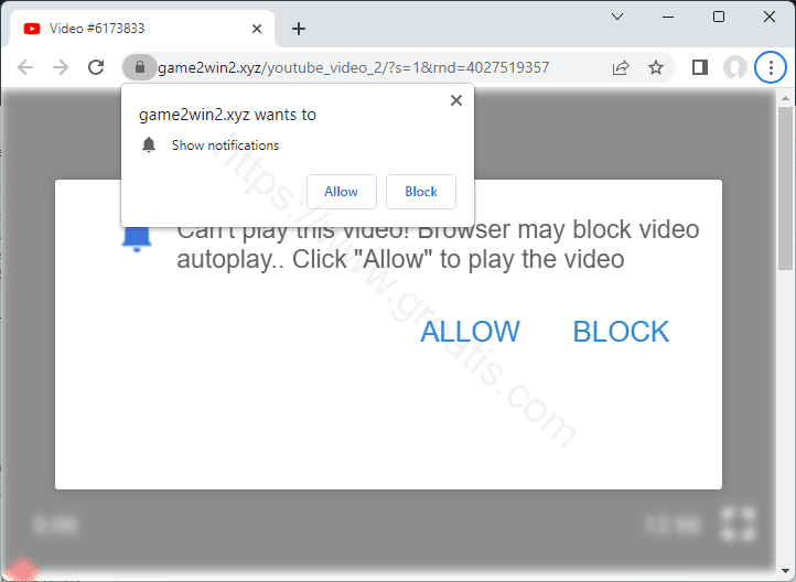 Remove GAME2WIN2.XYZ pop-up ads