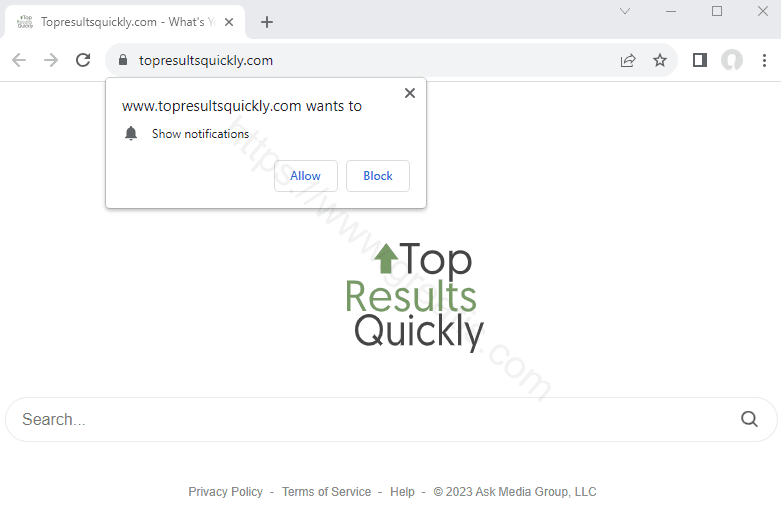 Remove WWW.TOPRESULTSQUICKLY.COM pop-up ads