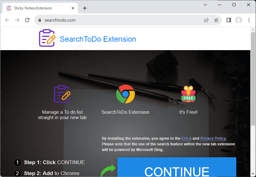 Remove SEARCHTODO.COM pop-up ads