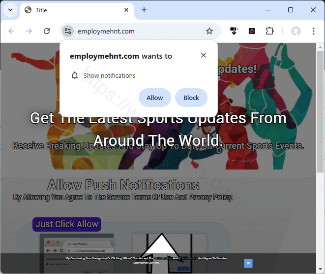 Remove EMPLOYMEHNT.COM pop-up ads